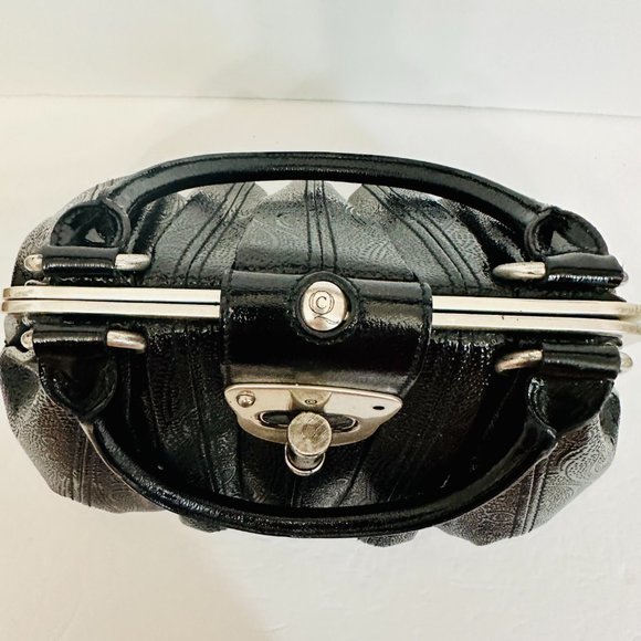 ALEXANDER MCQUEEN NOVAK PAISLEY PATENT LEATHER SATCHEL BAG LIMITED EDITION RARE - Picture 5 of 13